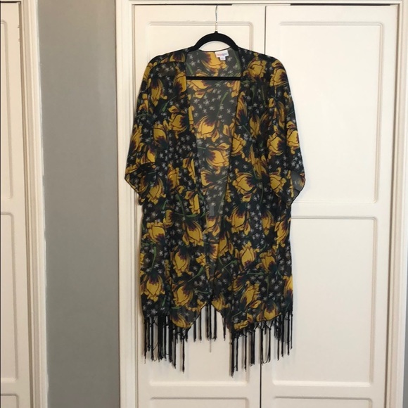 LulaRoe floral Monroe! Size L - Picture 1 of 3